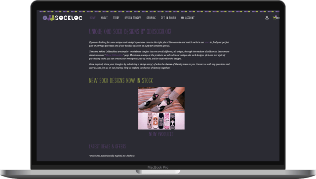 OddSockLoc a website designed by LucidFox